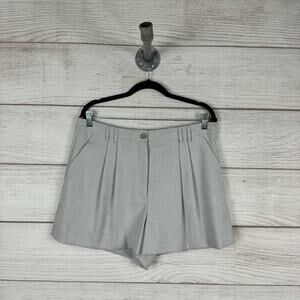 Worthington Women's Gray Silver Sparkle Holiday Shorts Size 12